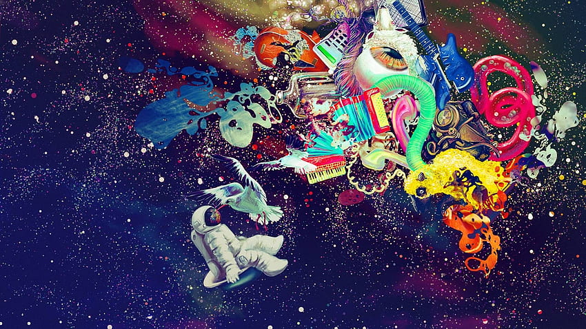 abstract, psychedelic, space, Space Acid HD wallpaper