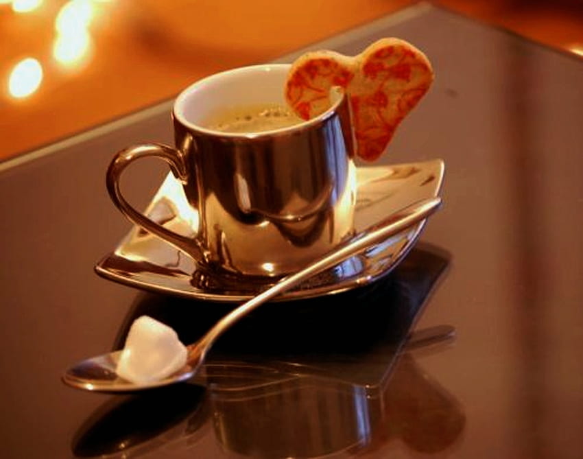 해피 홀리데이, 설탕, 아름다운, 비스킷, 커피 한잔 HD 월페이퍼
