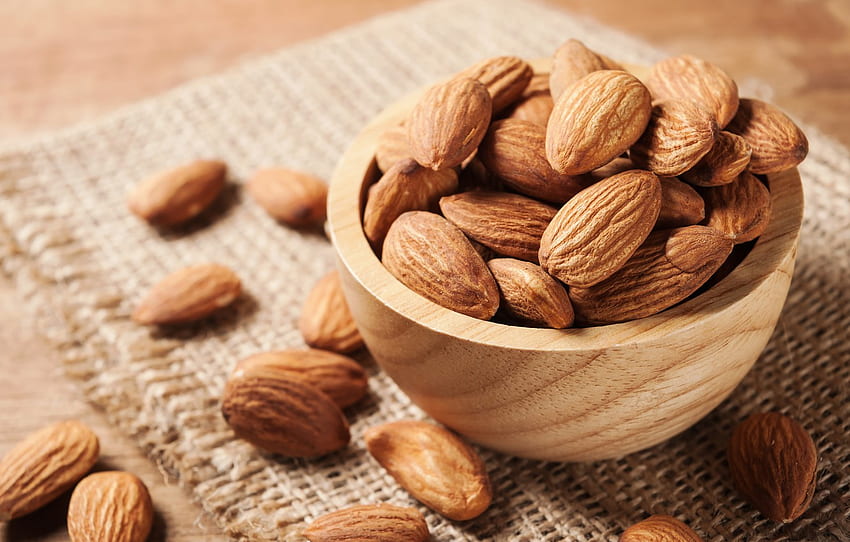 Table, Nuts, Almonds, Napkin for , section еда -, Almond HD wallpaper