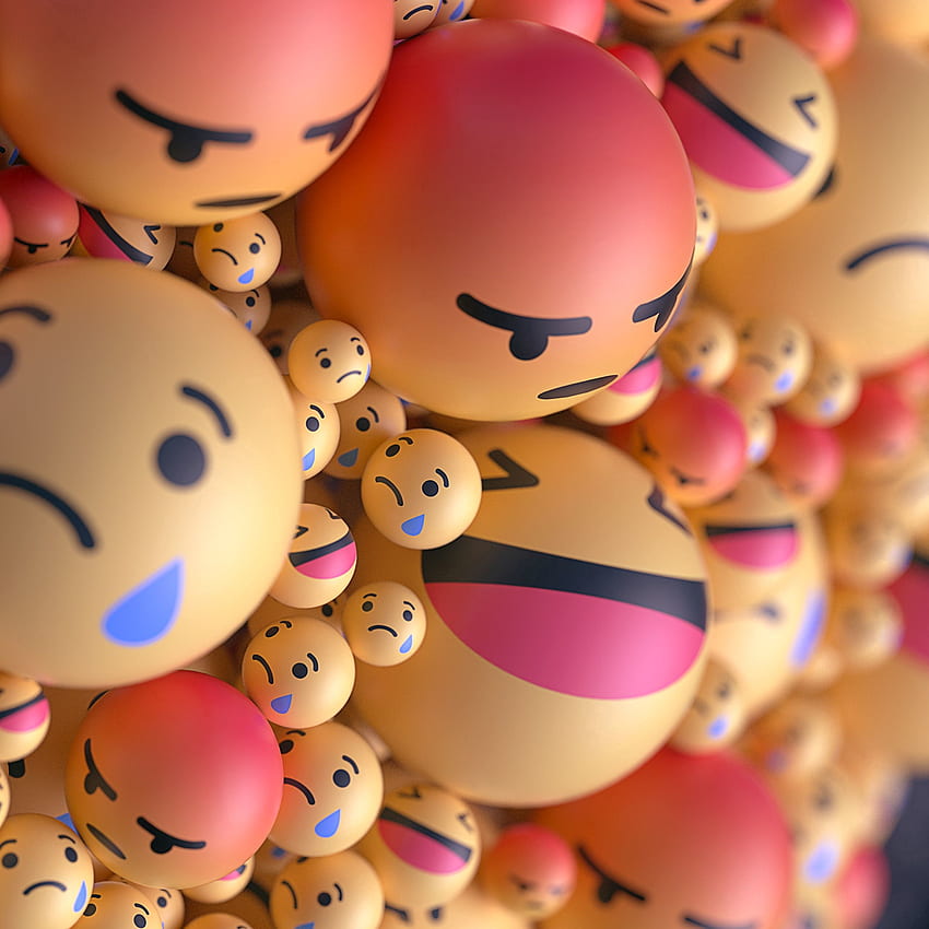 Balloons, 3D, Emotions, Taw, Smilies, Smiles, Emoticons, Smileys HD phone wallpaper