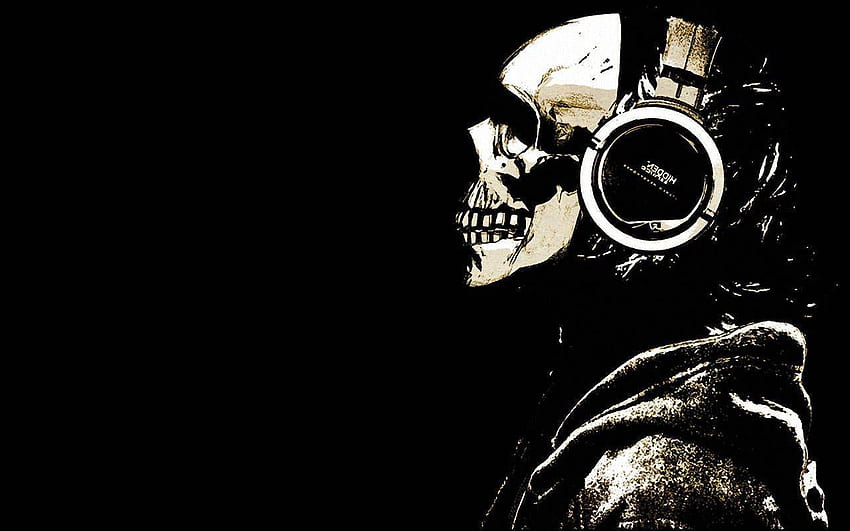 Skull Headphones, Heads HD wallpaper