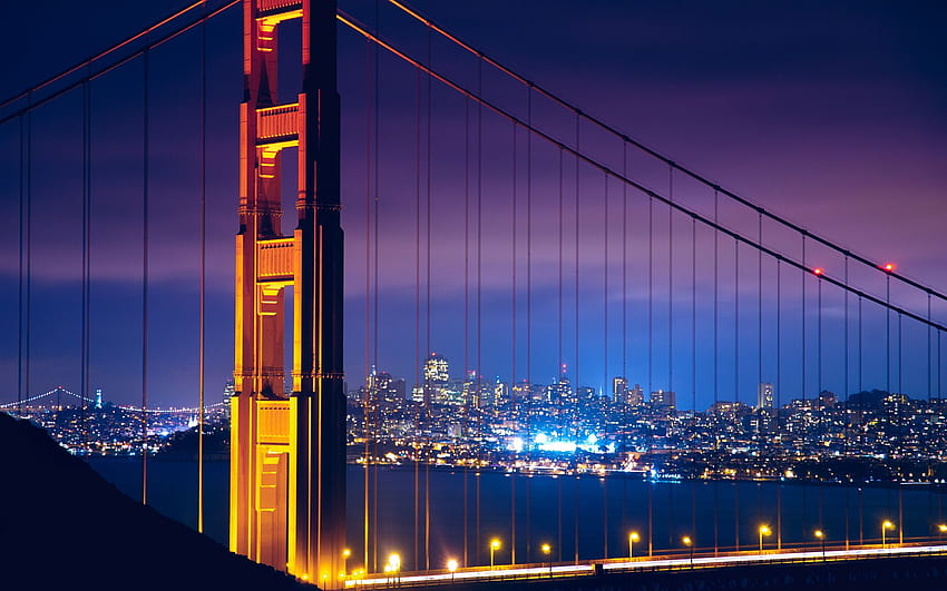 Codziennie: Golden Gate Bridge, San Francisco, San Francisco nocą Tapeta HD