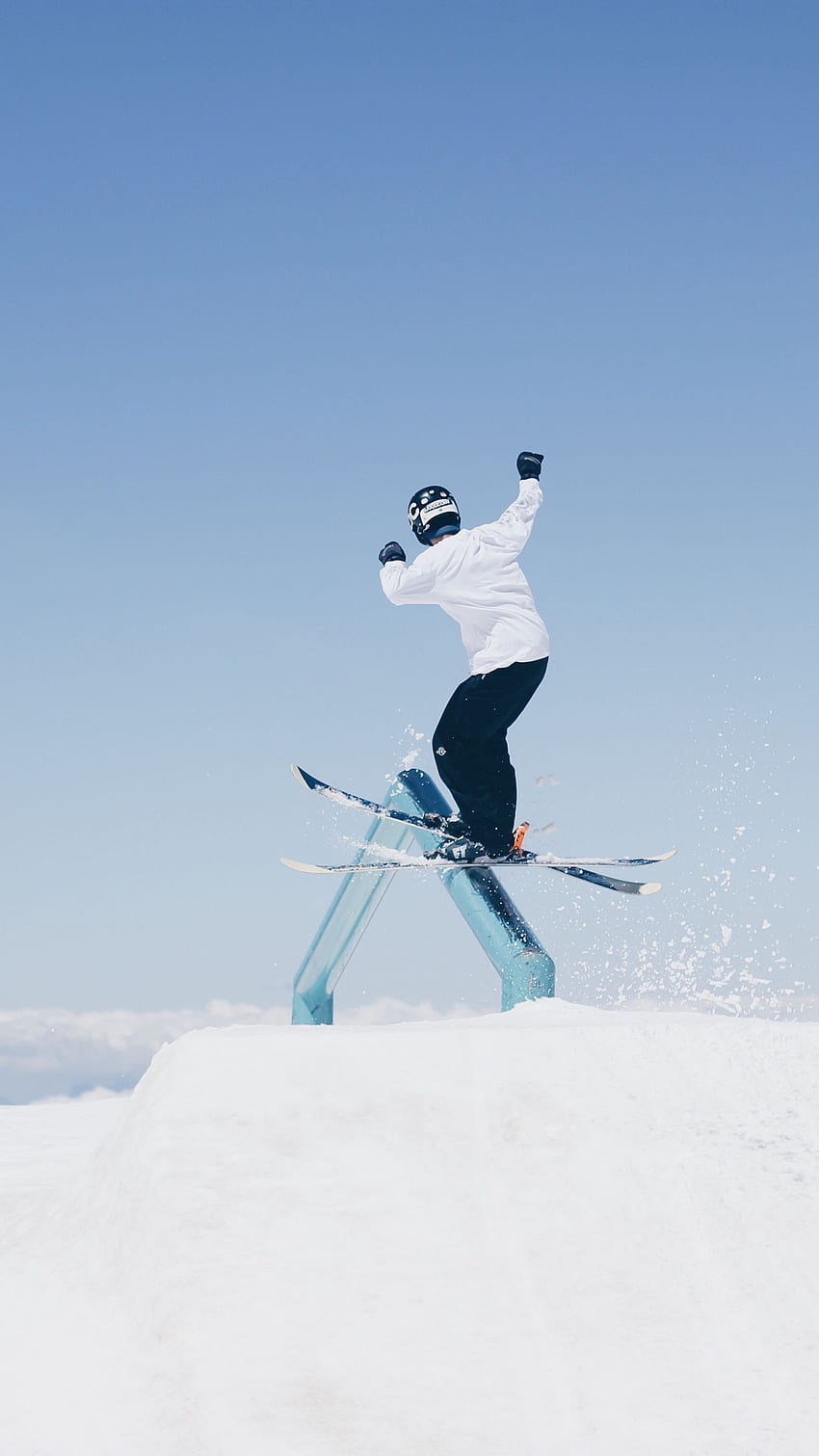 kayakçı, zıplama, hile, kayak, kar, spor iphone 8+/7+/6s+/ paralaks arka planı için, Trick Skiing HD telefon duvar kağıdı