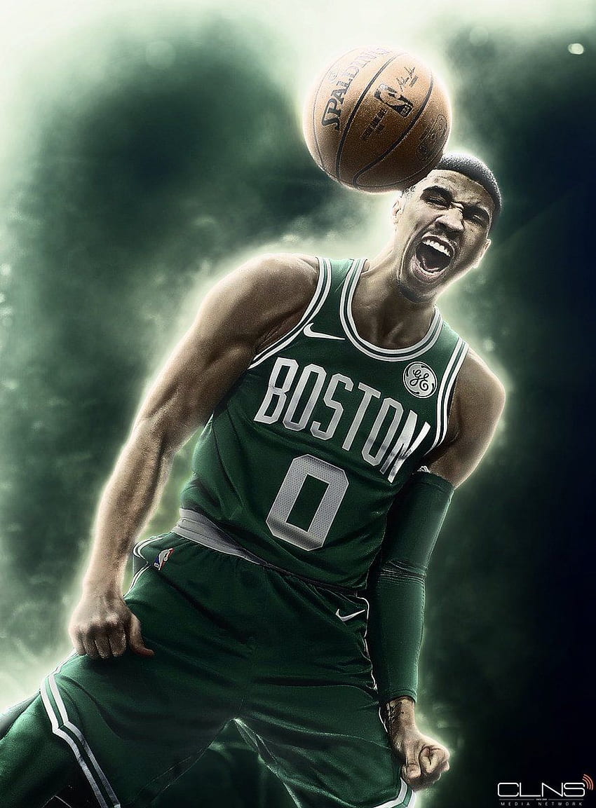 Celtics on CLNS - CELTICS FAN! Your rookie Jayson Tatum just won Rookie of the Month for his performance in December! What better way to celebrate his victory than your own, Jayson Tatum Jersey HD phone wallpaper