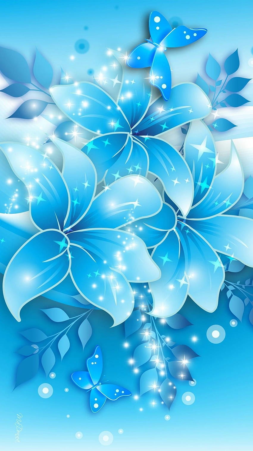 Blue Flower Wallpaper - NawPic