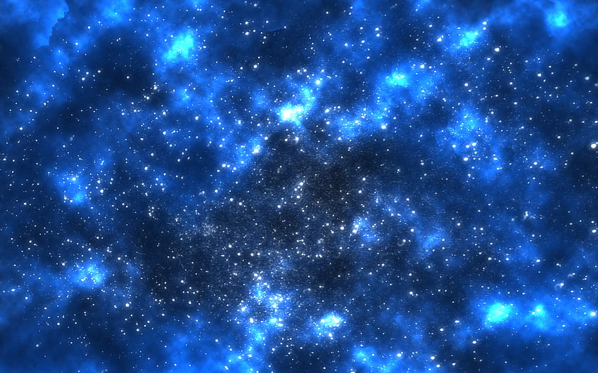 Espace bleu, fond d'espace, chromothérapie, cosmos bleu Fond d'écran HD