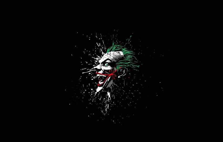 yeşil, kırmızı, beyaz, fantezi, siyah, Batman, Minimalist Joker HD duvar kağıdı