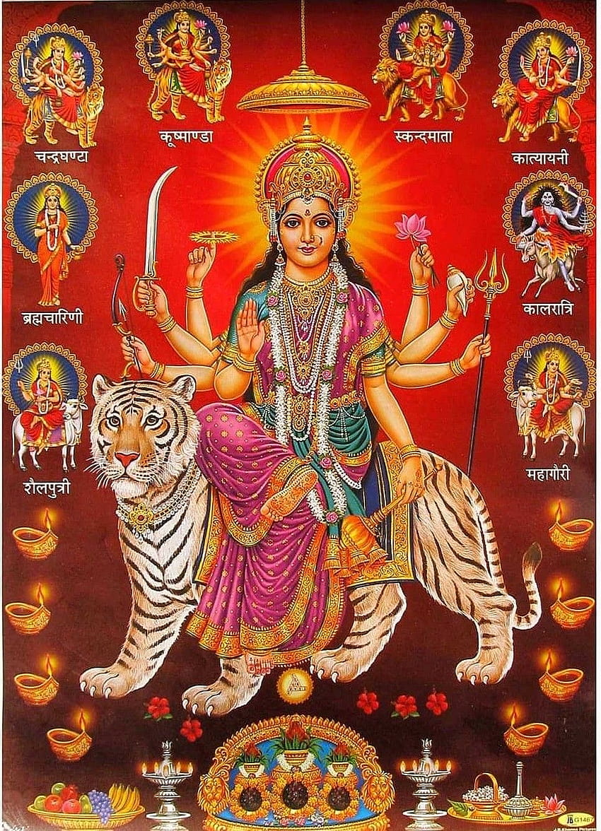 Navdurga. Durga , Durga ji, Durga goddess HD phone wallpaper