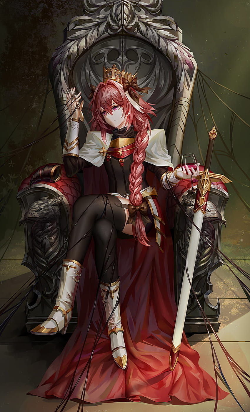 Anime Sitting On Throne HD phone wallpaper
