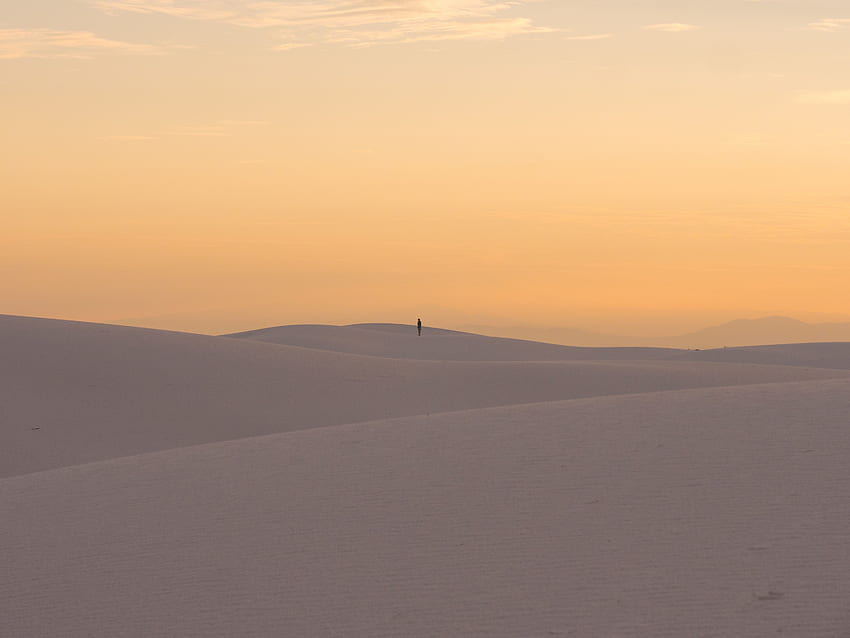 Sand, Desert, Horizon, Silhouette, Minimalism, Loneliness, Dunes, Links HD wallpaper