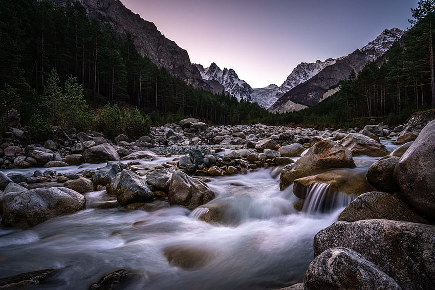 North-Ossetia, North, stream, River, Ossetia HD wallpaper