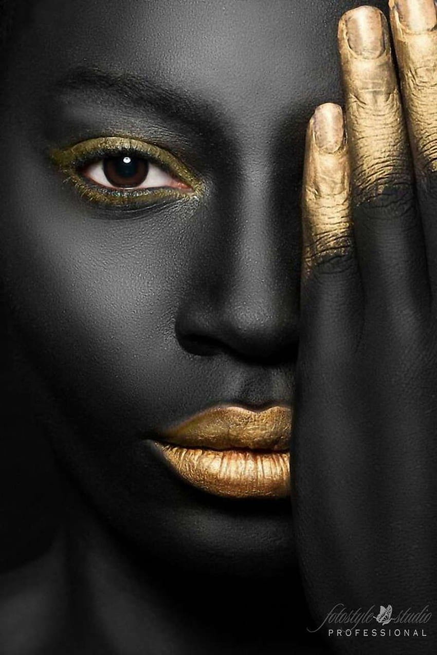 Schwarze Goldfrauen, goldene Frau HD-Handy-Hintergrundbild