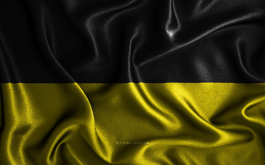Drapeau de Munich, drapeaux ondulés en soie, villes allemandes, drapeau de Munich, drapeaux en tissu, jour de Munich, art 3D, Munich, Europe, villes d'Allemagne, drapeau 3D de Munich, Allemagne Fond d'écran HD