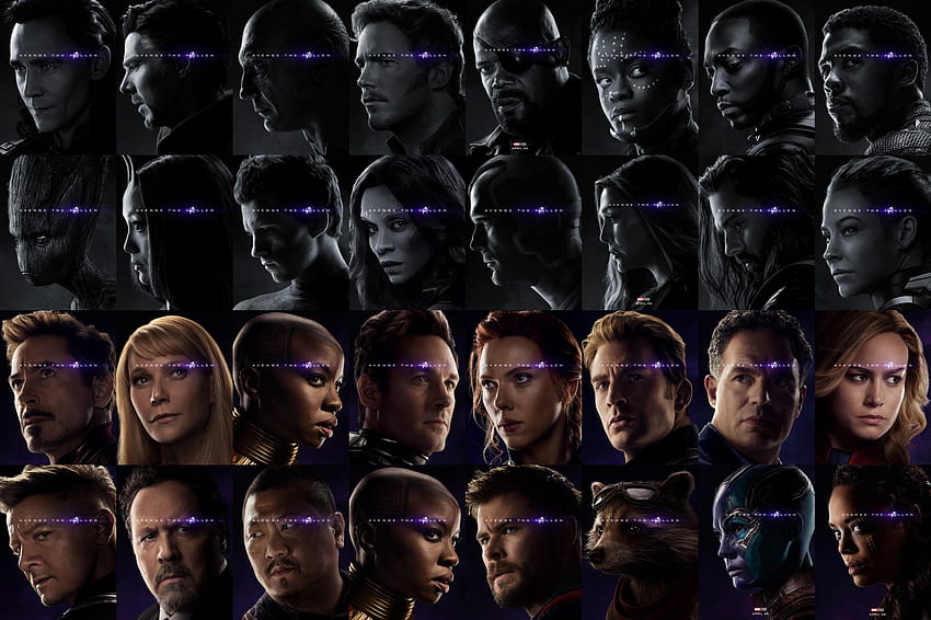 Tutti i poster dei personaggi di Avengers Endgame - All Life is In Fate. Tutto è stato scritto, vendica i caduti Sfondo HD