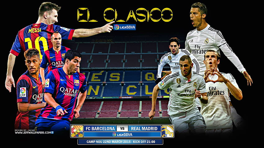 FC Barcelona vs Real Madrid El Clasico 22 March 2015 HD wallpaper