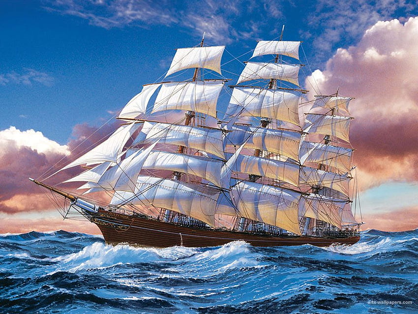 Segelschiff , Künstlerisch, HQ Segelschiff . 2019, Alte Schiffe HD-Hintergrundbild