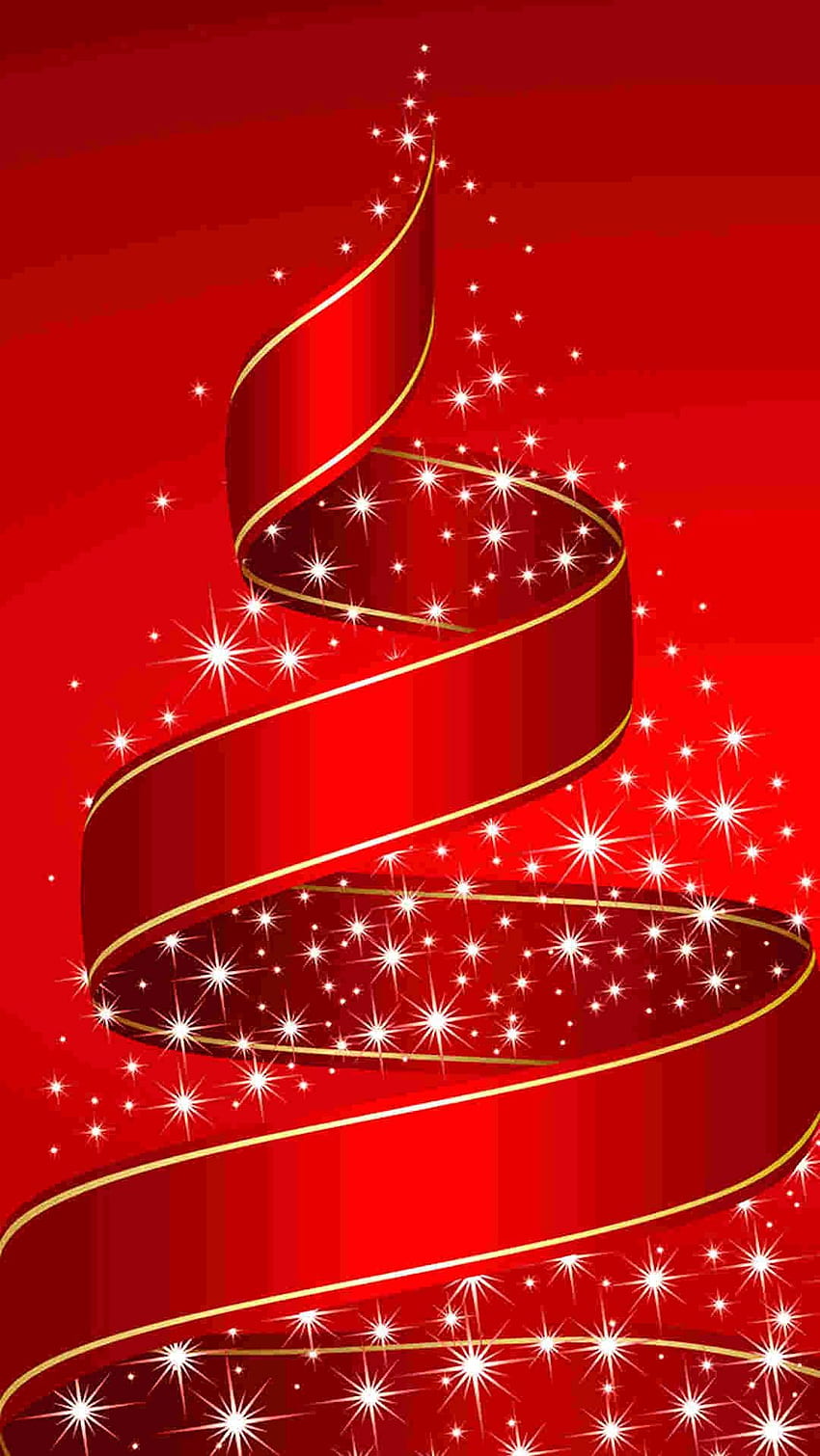 red ribbon Christmas tree iPhone 6 plus - stars HD phone wallpaper