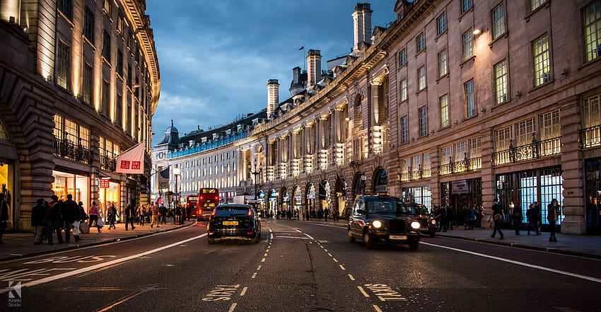 : Rua de Londres - Apartamentos, Arquitetura, Edifícios, Noite de Ruas de Londres papel de parede HD