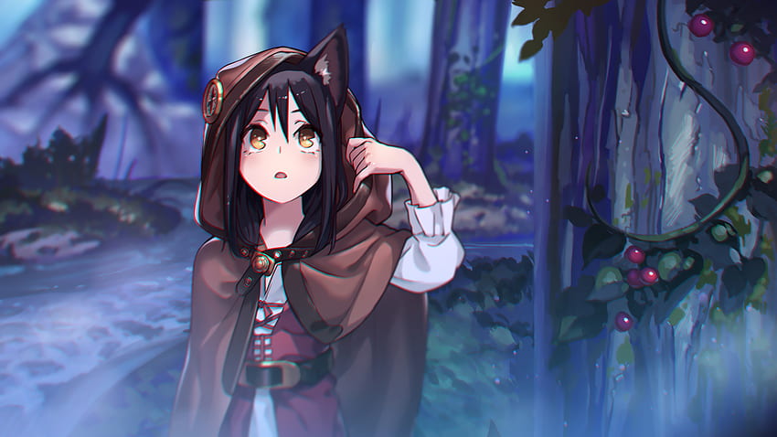 Cute anime girl wolf HD wallpapers | Pxfuel