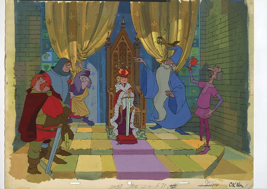 Original Cel and Production Background from The Sword In The Stone HD wallpaper