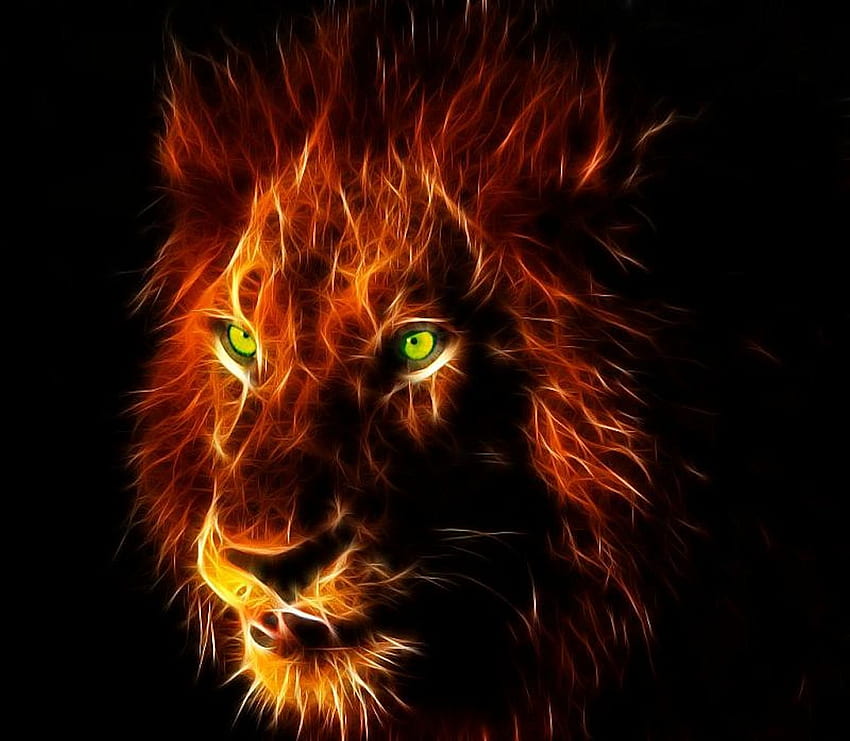 3D Lion 5 - I M Dangerous When I M Focused, Dangerous Animals HD wallpaper