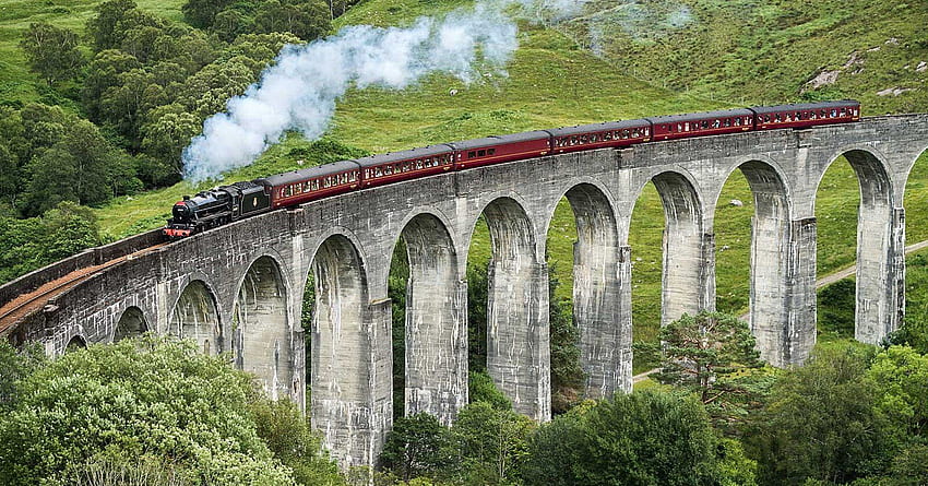 Os fãs de Harry Potter podem passear pelo campo escocês em um Hogwarts Express da vida real. Viagem + Lazer, Trem Harry Potter papel de parede HD
