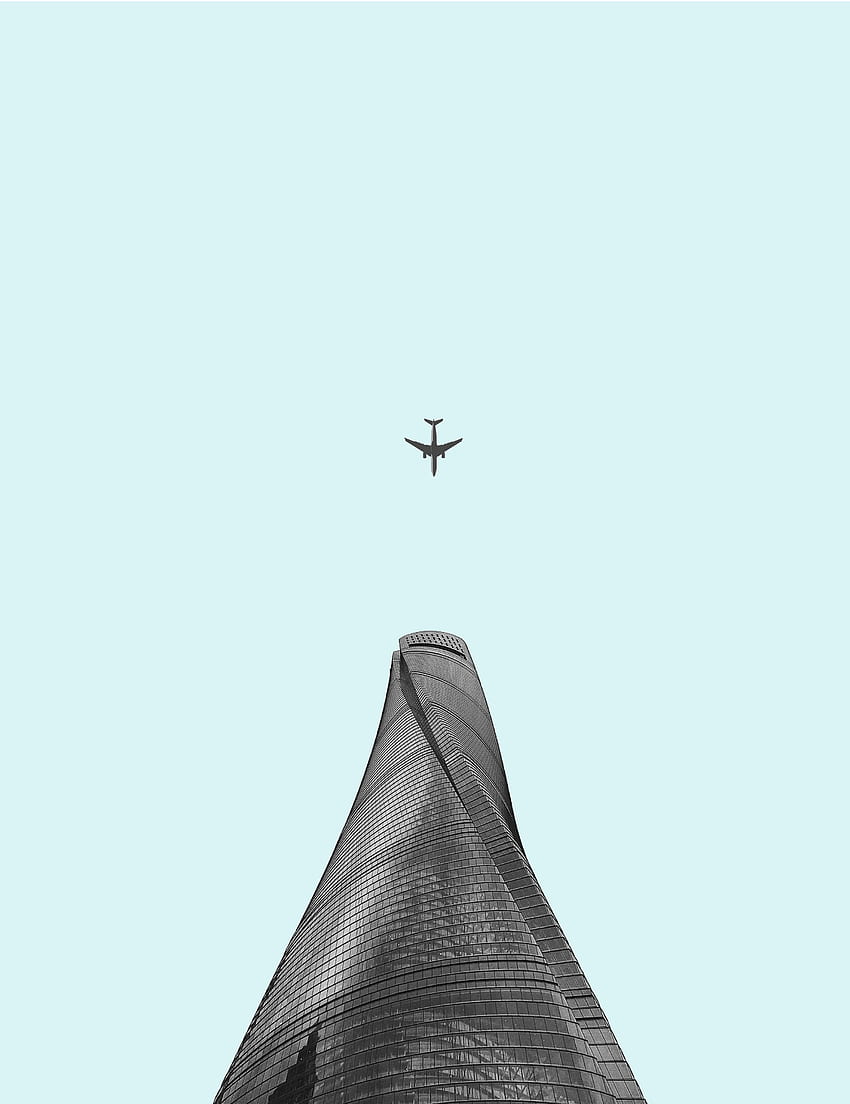 Architektur, Wolkenkratzer, Minimalismus, Flugzeug, Flugzeug HD-Handy-Hintergrundbild