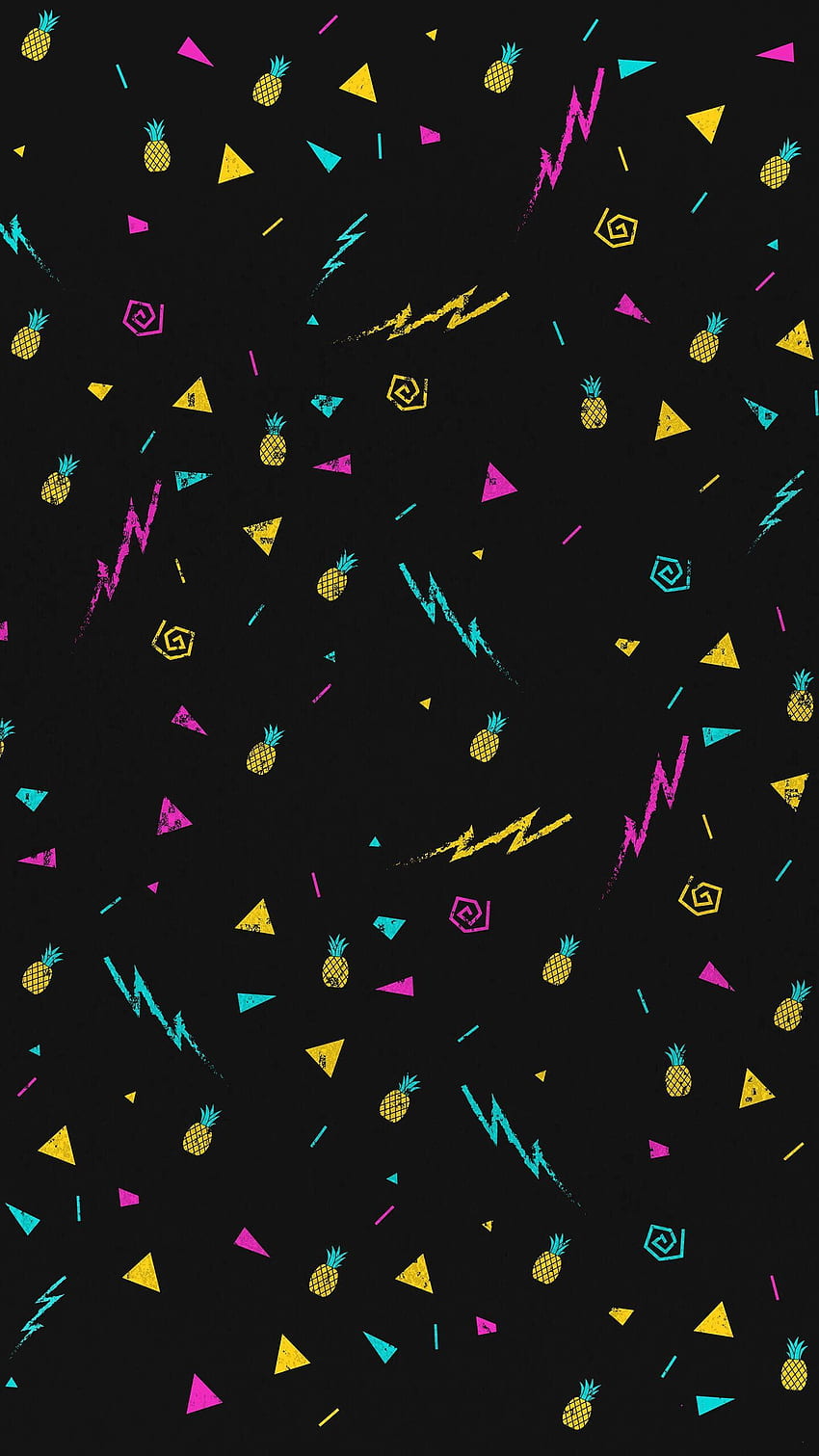 Black Base with Pink. *Abstract and Geometric, 80s Style HD phone wallpaper