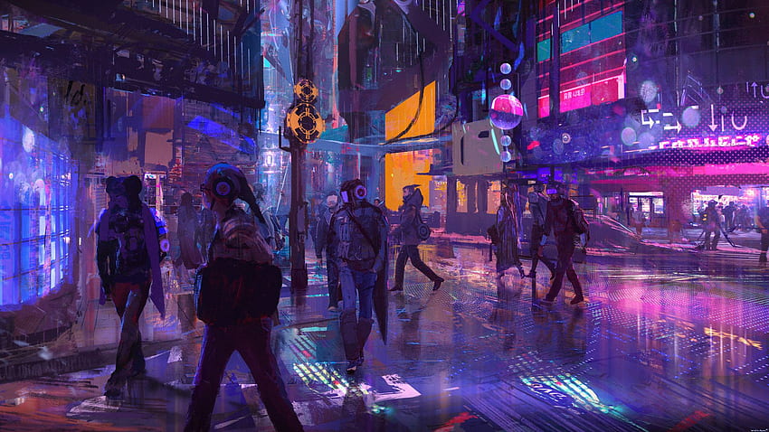 Cyberpunk Platform Live Wallpaper - WallpaperWaifu