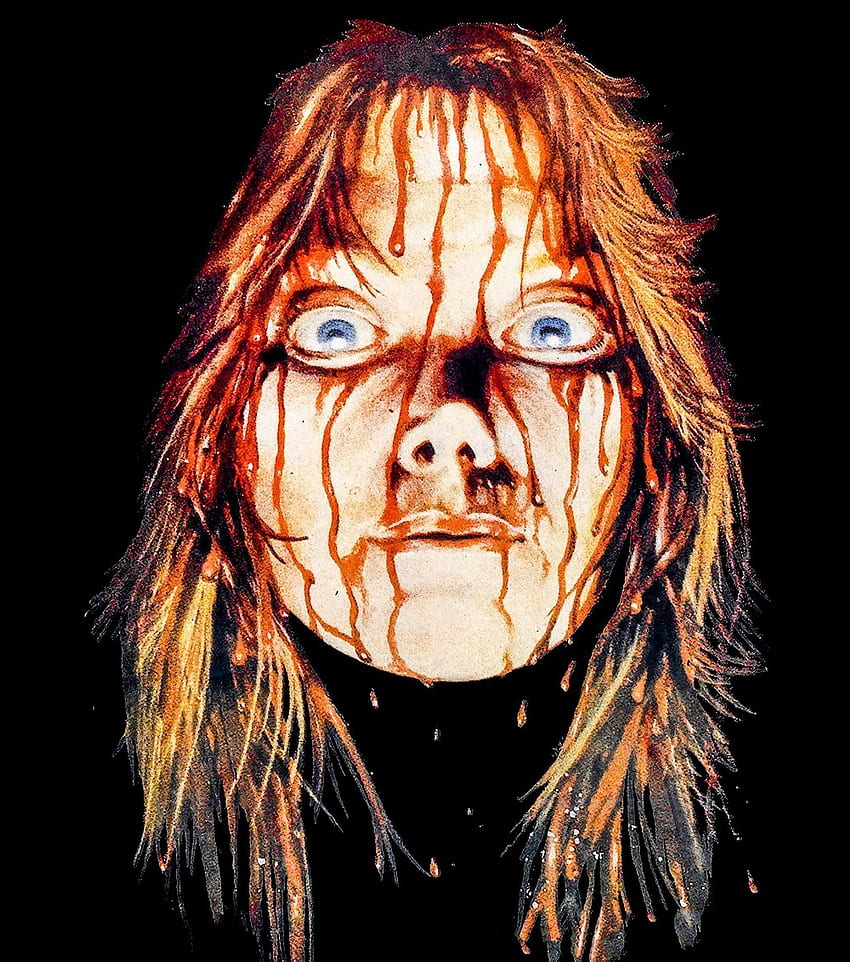 Carrie (1976) “Semua orang tidak jahat, Mama! Semuanya bukanlah dosa!”. Seni film horor, ikon film horor, film menakutkan wallpaper ponsel HD