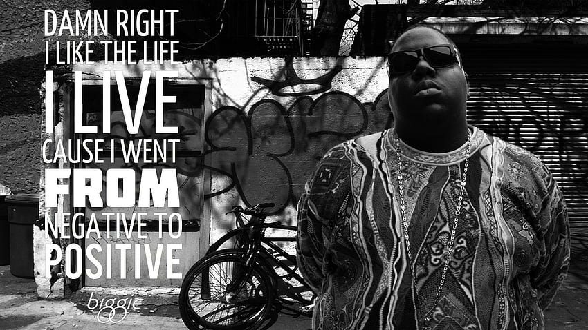 Biggie Smalls Negative to Positve HD wallpaper