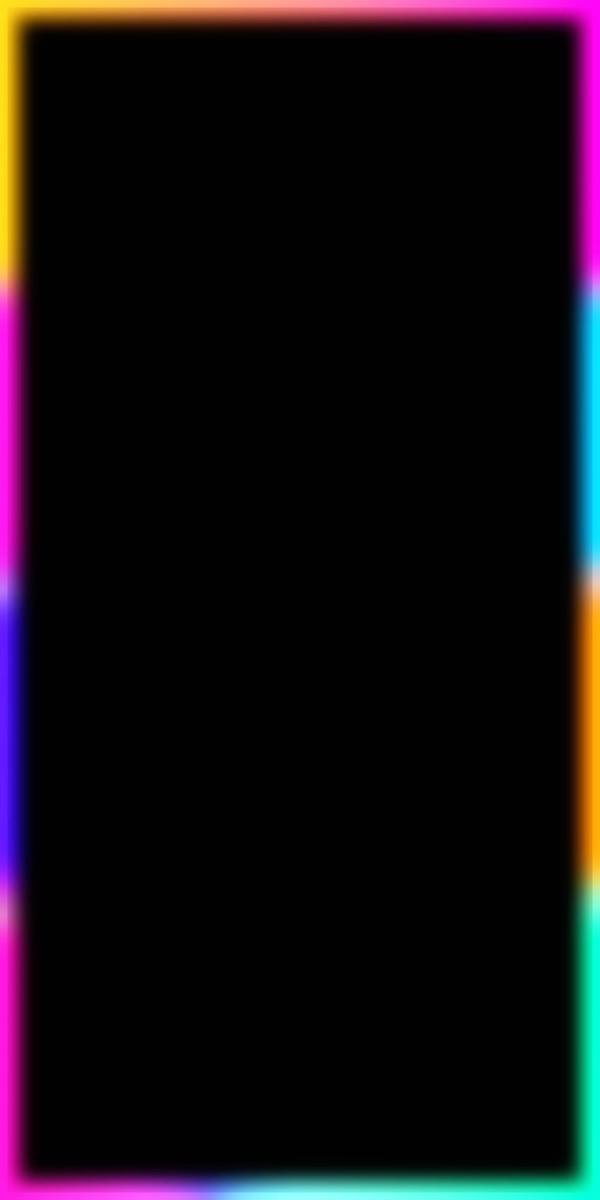 Neon Edges, Pink, Blue, Yellow, Dark, Amoled, Colorfulness, Orange, Green HD phone wallpaper