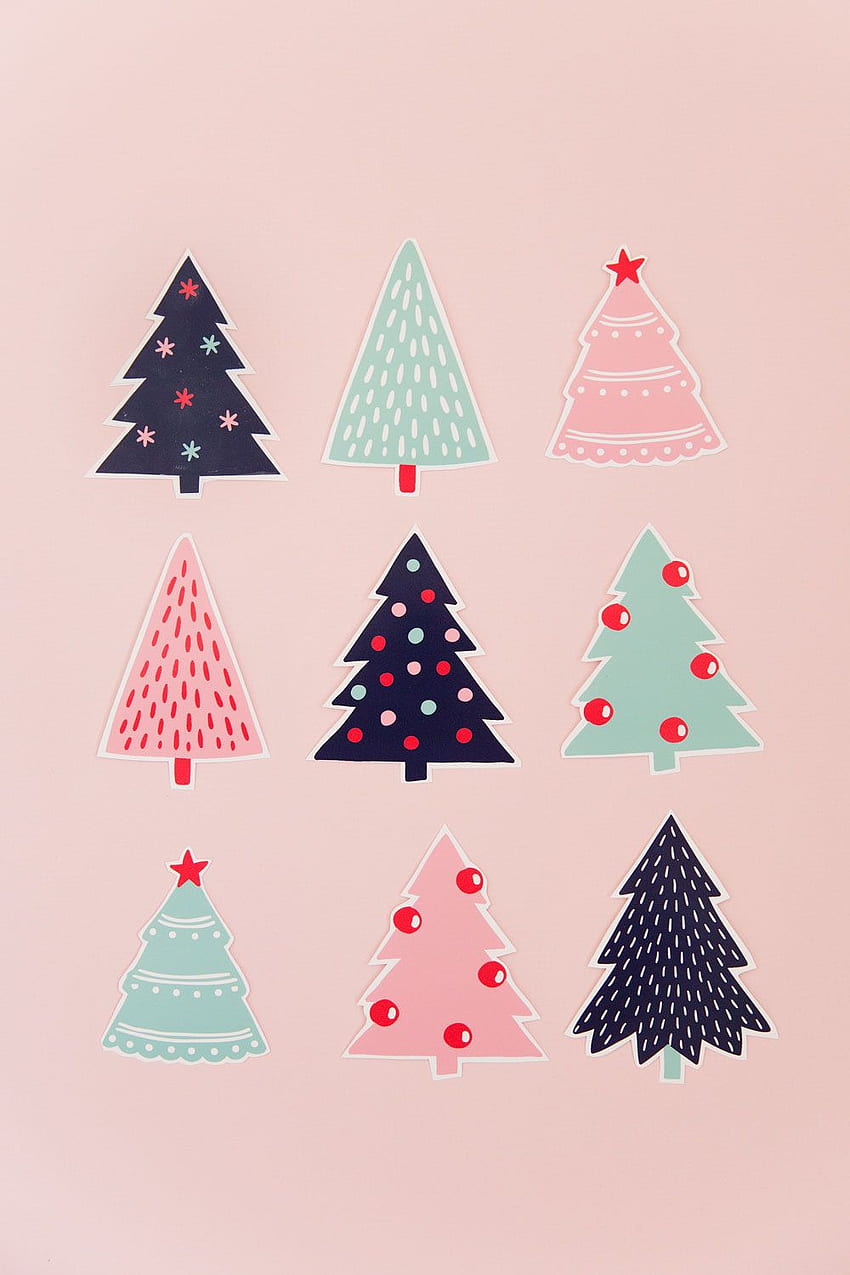 iPhone : PRINTABLE CHRISTMAS TREE GIFT TAGS - Tell Love and Party - Art & Drawing Community : Explore & Discover the best and the most inspiring Art & Drawings, Pink Christmas Tree HD phone wallpaper