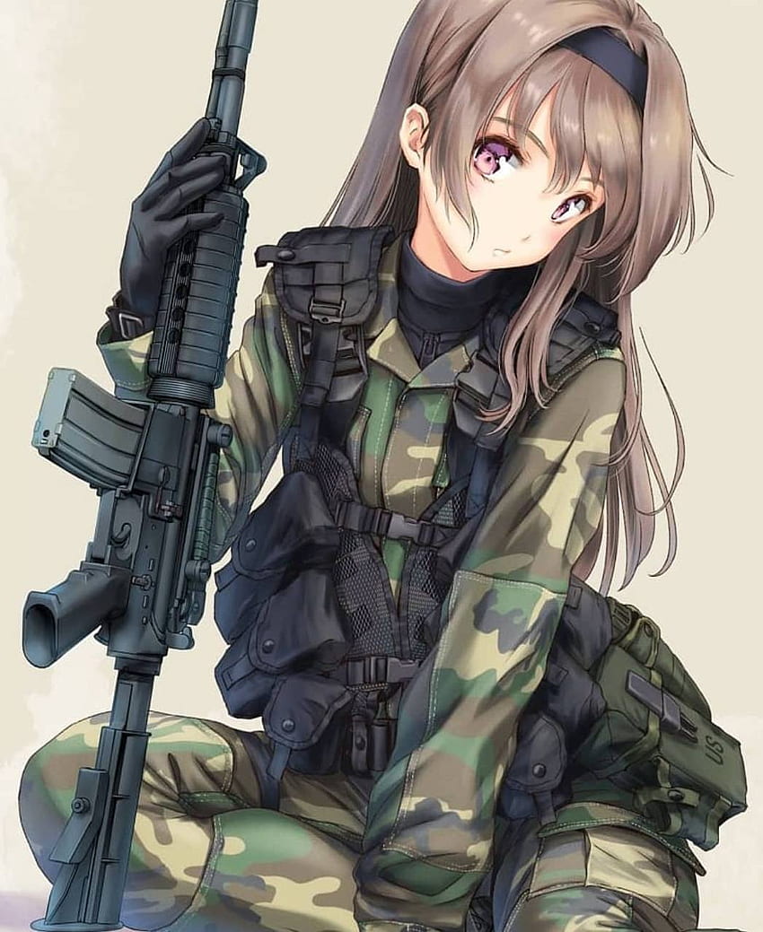 Military Anime Girl Special War Metal Print for Sale by igorme  Redbubble