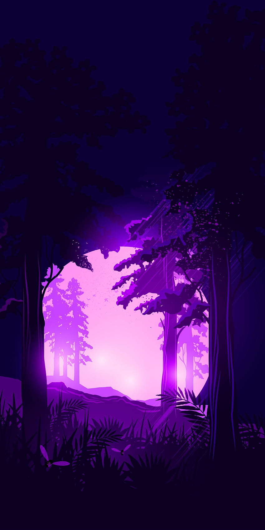 Lila Wald, dunkelvioletter Wald HD-Handy-Hintergrundbild