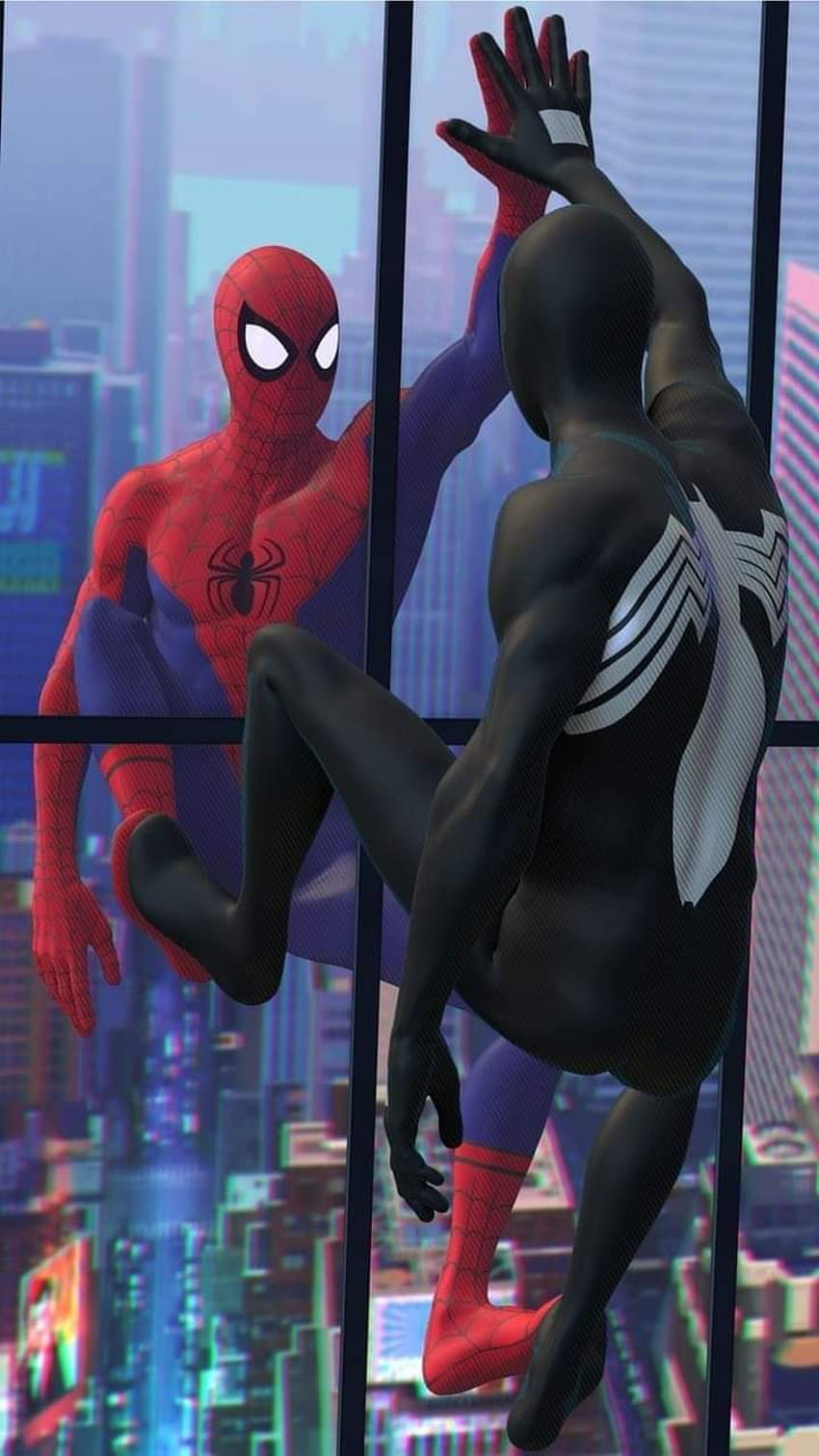Symbiote Spiderman, Comic HD phone wallpaper
