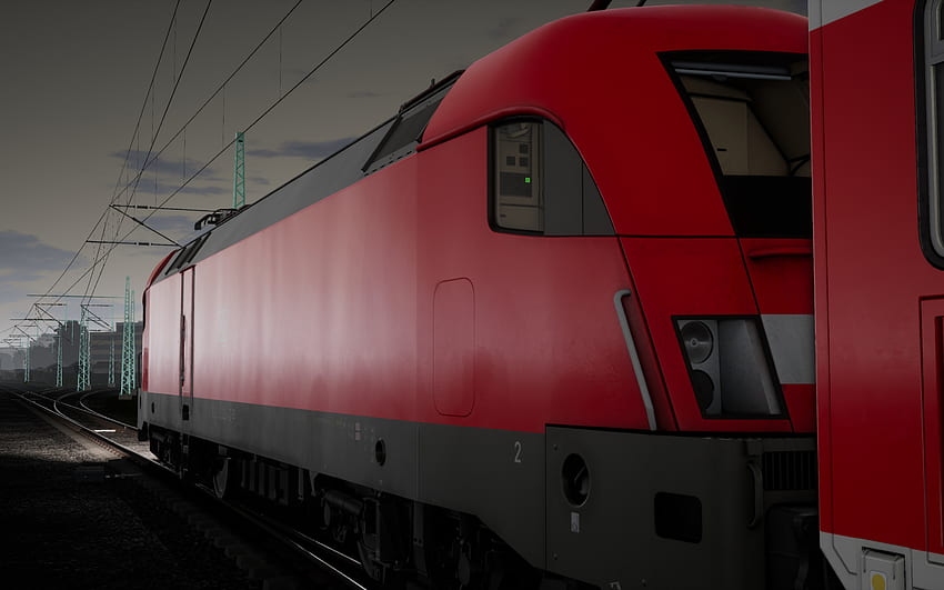electric train, Deutsch Bahn, Train Sim World 2020, Electric Locomotive, simulator, promo materials HD wallpaper