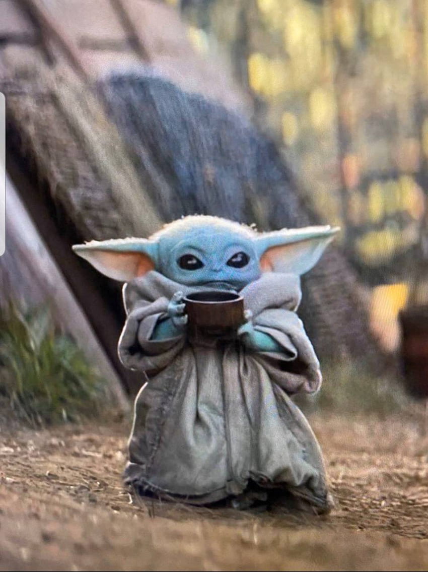 Baby Yoda Knochenbrühe HD-Handy-Hintergrundbild