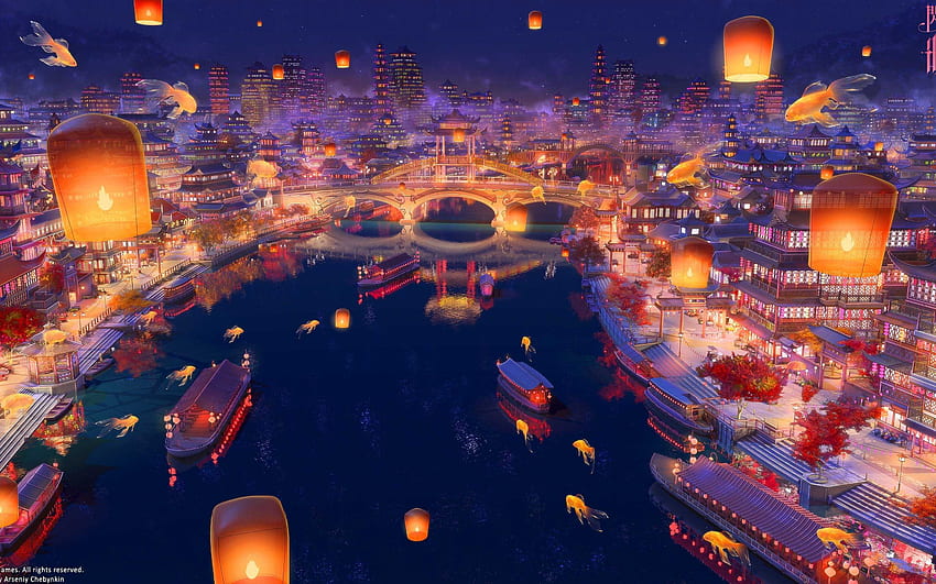 Romantic City (), Romantic Art HD wallpaper