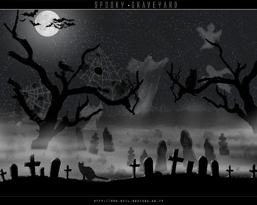Graveyard . Creepy, Haunted Graveyard HD wallpaper