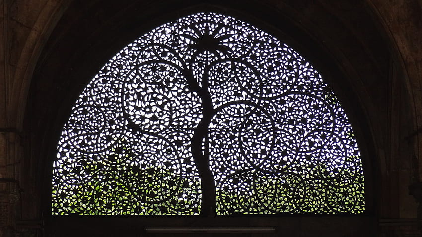 Das Gitterfenster, das das IIM A-Logo inspirierte – Das Mädchen von nebenan, Ahmedabad HD-Hintergrundbild