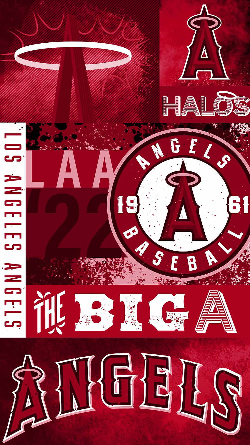 Los Angeles Angels Wallpaper 4K, Baseball team, Blue background
