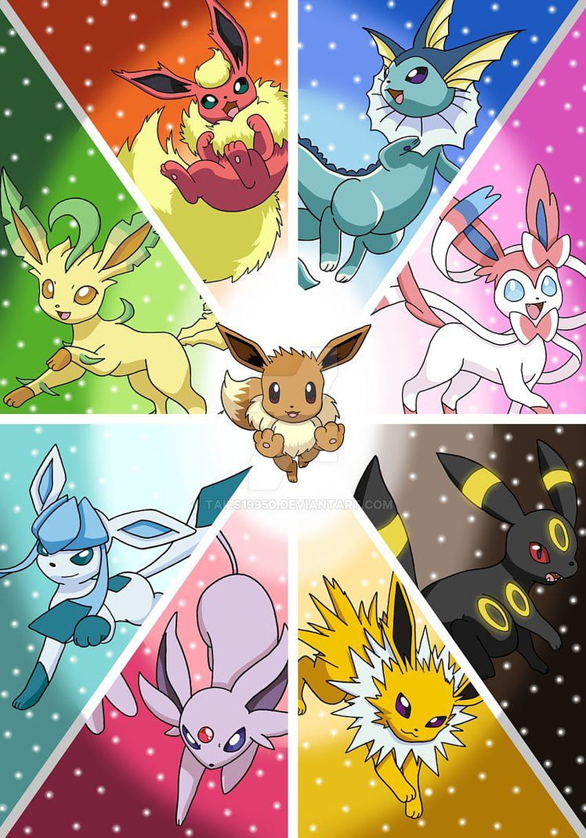 I needed a new phone background. and I kinda wanted to make an, Eeveelution HD phone wallpaper