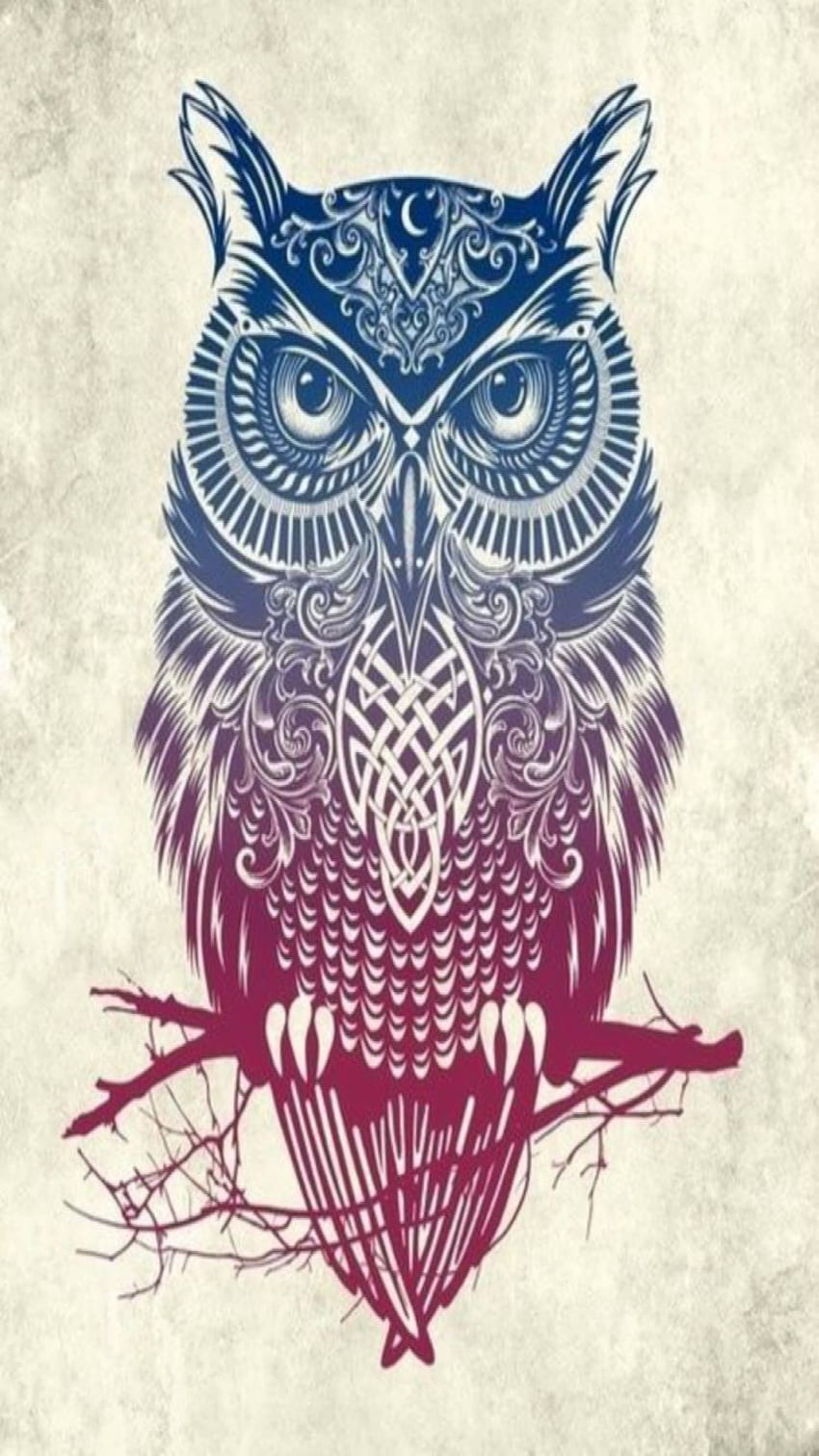 owl design. . Owl , Art, Tattoos, Geometric Owl HD phone wallpaper