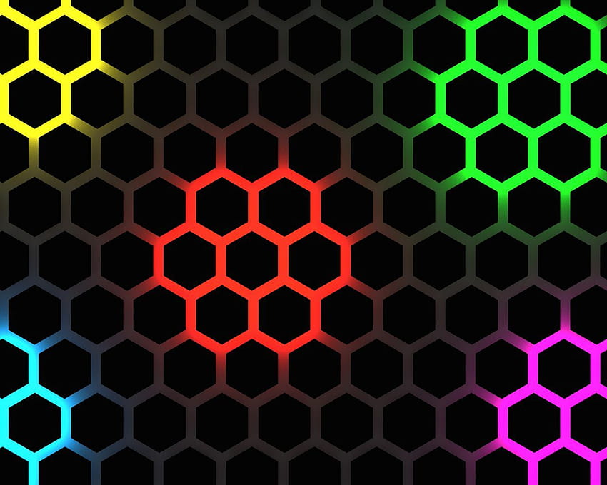 Multicolor Hexagon Pattern U .gg, Hexagon Tech HD wallpaper