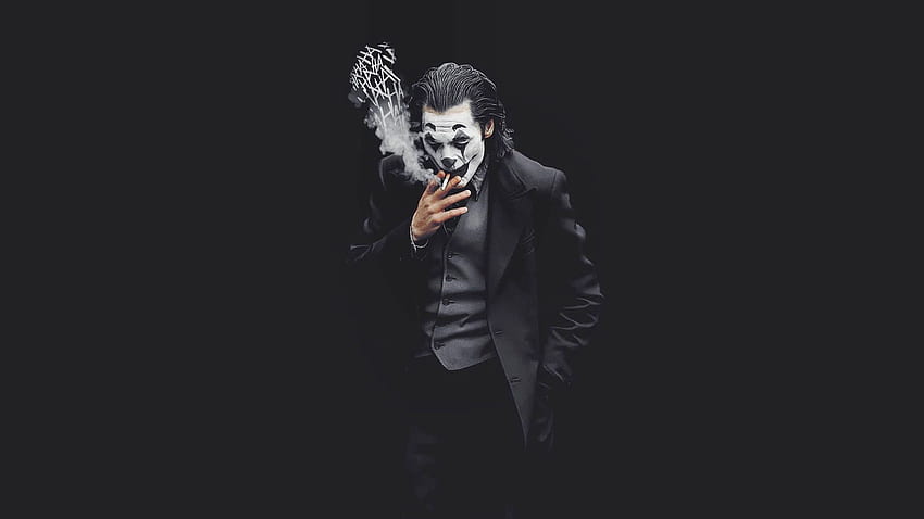 Joker noir DC Comics Batman Joaquin Phoenix personnages du film • For You For & Mobile, Black and White Movie Fond d'écran HD