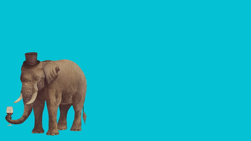 elephants, Minimalism, Animals / and Mobile Background, Minimalist Elephant HD wallpaper