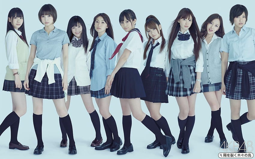 Японска училищна униформа 05. Японски Kawaii Idol Новини за музикална култура. Актуализация на момичетата от Токио HD тапет