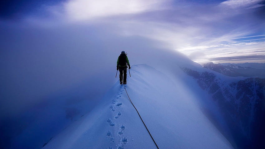 Mont Blanc, Mountain, Climbing, Cold, Snow, Landscape HD wallpaper