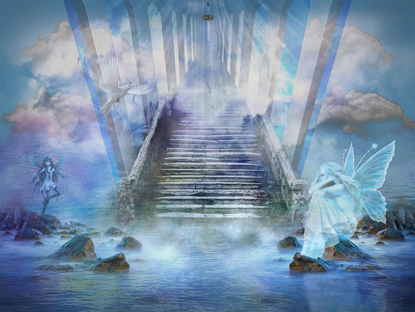 Max format. Stairway to heaven, bright Natalie Liu HD wallpaper